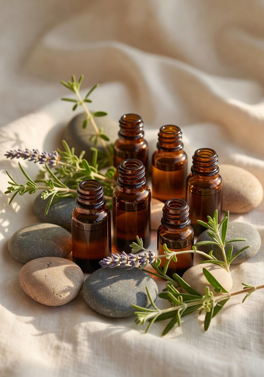 Pflegende Öle, Lavendel und Steine